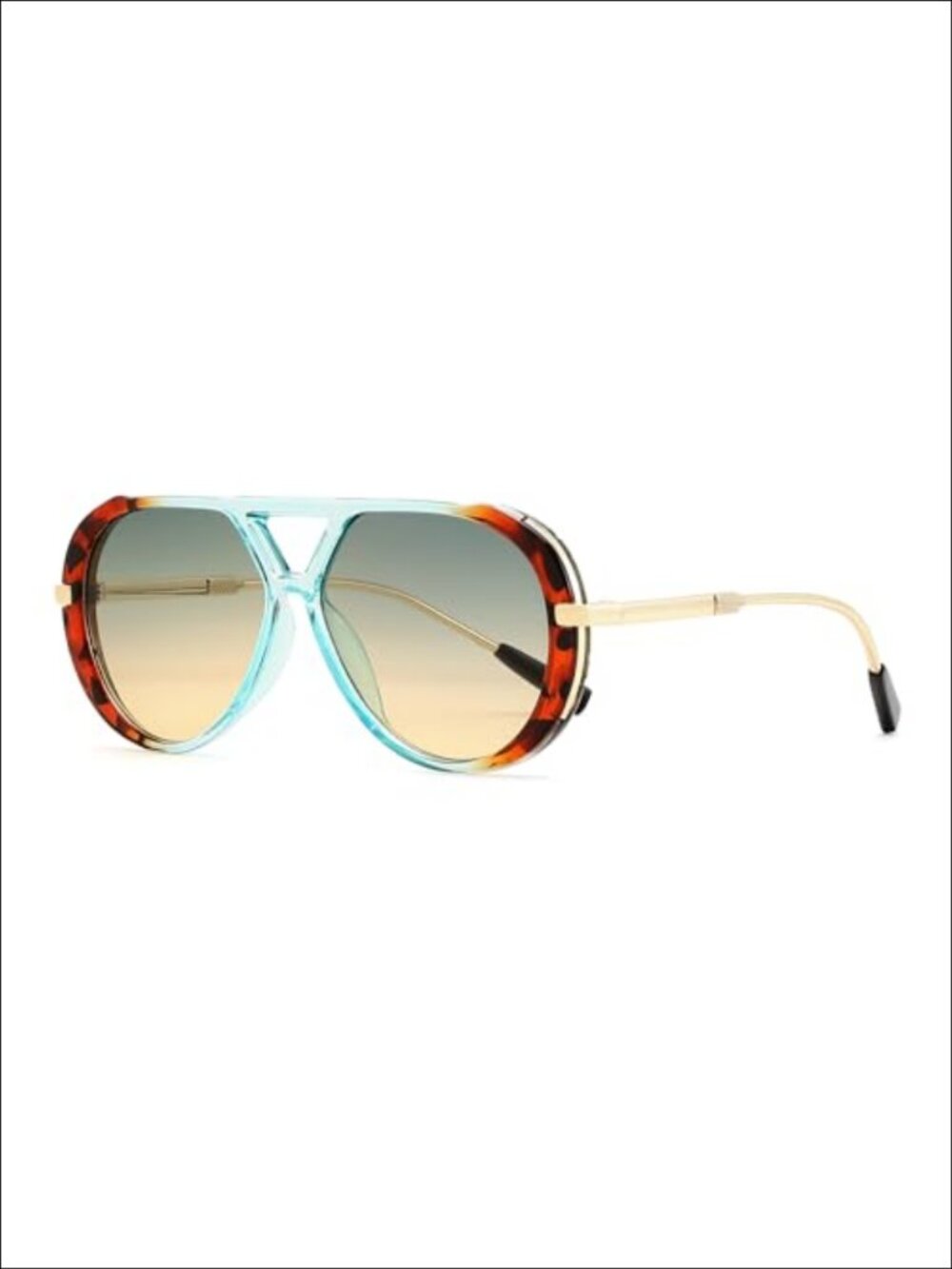 Retro Gold Metal Aviator Sunglasses UV400 Full Frame Unisex